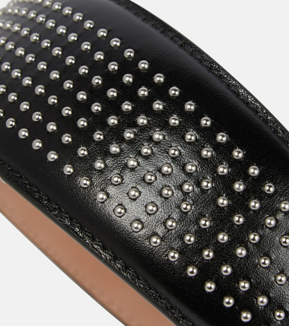 【ALAIA】studded レザートリミング pony hair headband ALAIA】studded レザートリミング pony hair headband (ALAIA