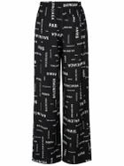 BALENCIAGA - Paris Allover Viscose Poplin Pants