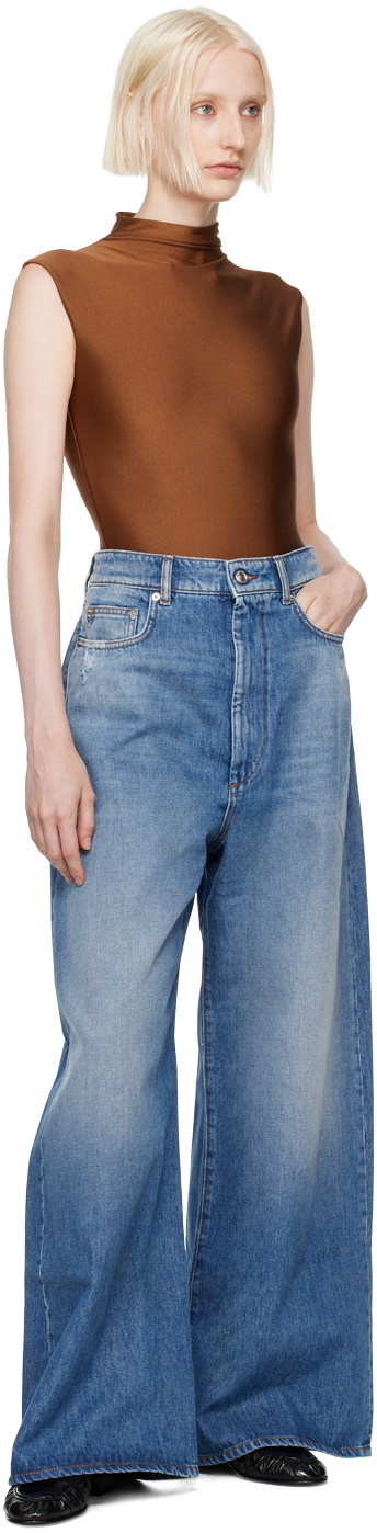 デニム・ジーパン SPORTMAX PROCIDA - Low-waisted oversize denim trousers sportmax-008-Navy-Oversized-