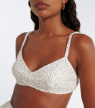 SIR Polka-dot silk organza bra top