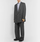 Gucci - Dark-Grey Wide-Leg Wool-Sharkskin Suit Trousers - Gray