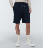 Zegna Drawstring cotton track shorts