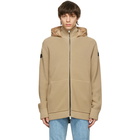 Moncler Genius Tan Down Long Cardigan Hoodie