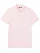 TOM FORD - Slim-Fit Garment-Dyed Cotton-Piqué Polo Shirt - Pink