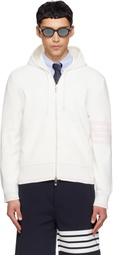 Thom Browne Off-White Milano Stitch Zip Hoodie