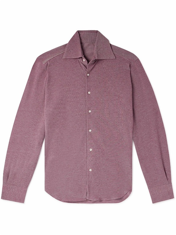 Photo: Stòffa - Slim-Fit Cotton-Piqué Shirt - Pink