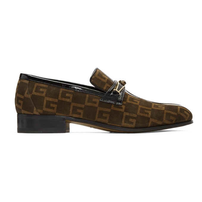 Photo: Gucci Brown Suede GG Fox Loafers