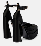 Versace - Aevitas Pointy satin platform pumps