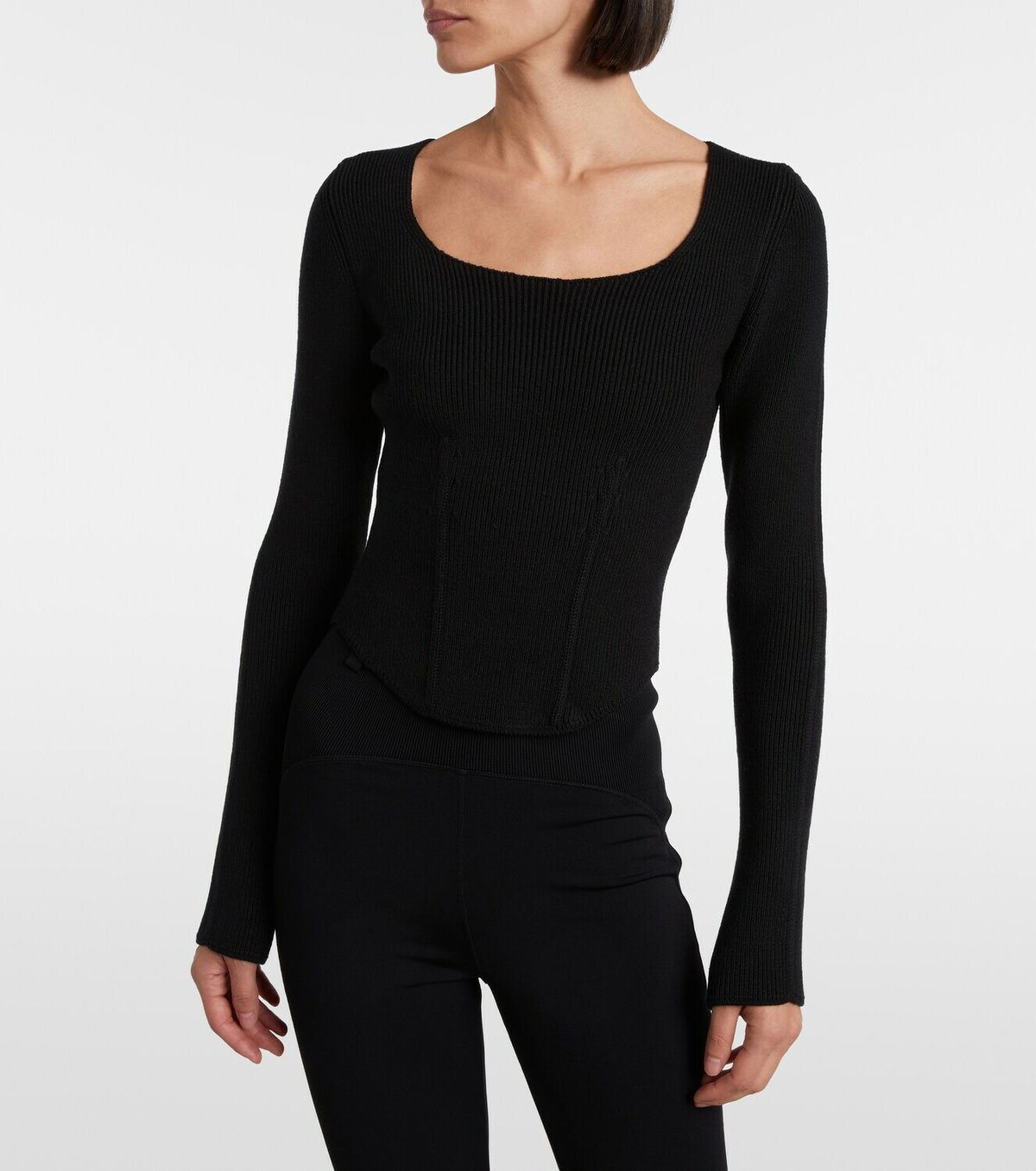 Alaïa Wool-blend corset