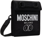 Moschino Black D-Ring Crossbody Pouch