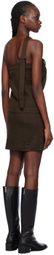 lesugiatelier Brown Belted Minidress