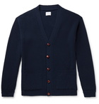 Kingsman - Harry Ribbed Cashmere Cardigan - Blue