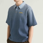 Malbon Men's Ironfade Polo in Dusty Navy