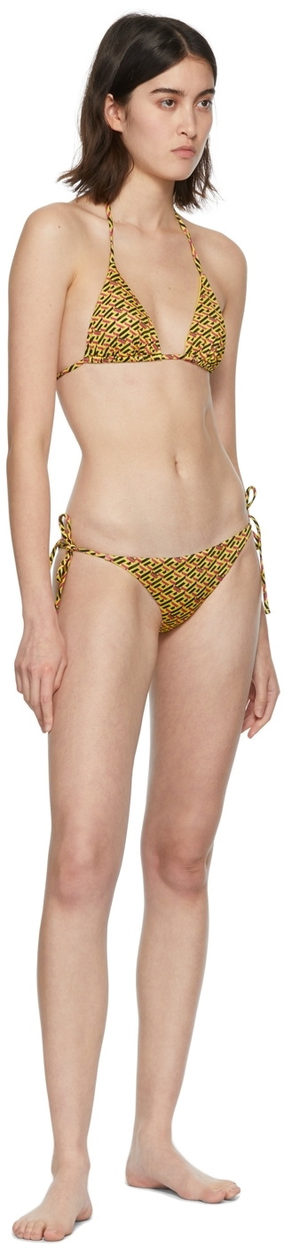 Versace Logo Monogram Bikini Top