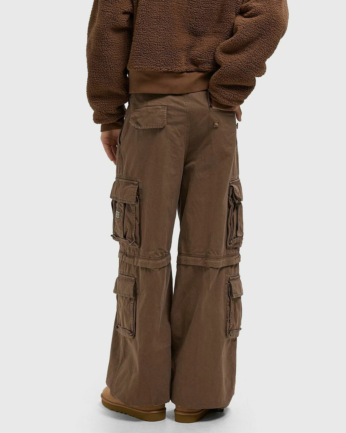 ERL ZIP-OFF CARGO PANTS WOVEN Brown Men ERL