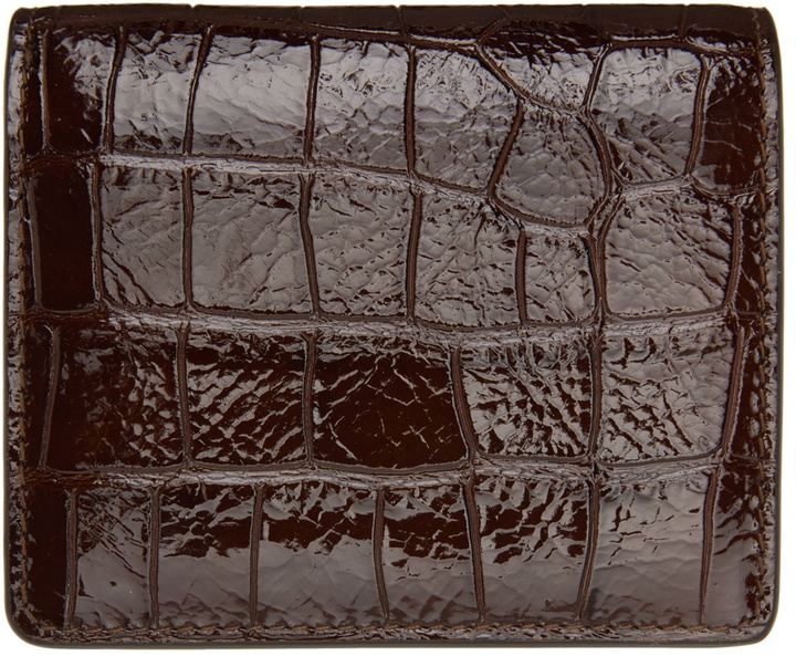 Photo: Maison Margiela Brown Croc Bifold Wallet