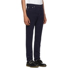 AMI Alexandre Mattiussi Navy Ami Fit Corduroy Trousers