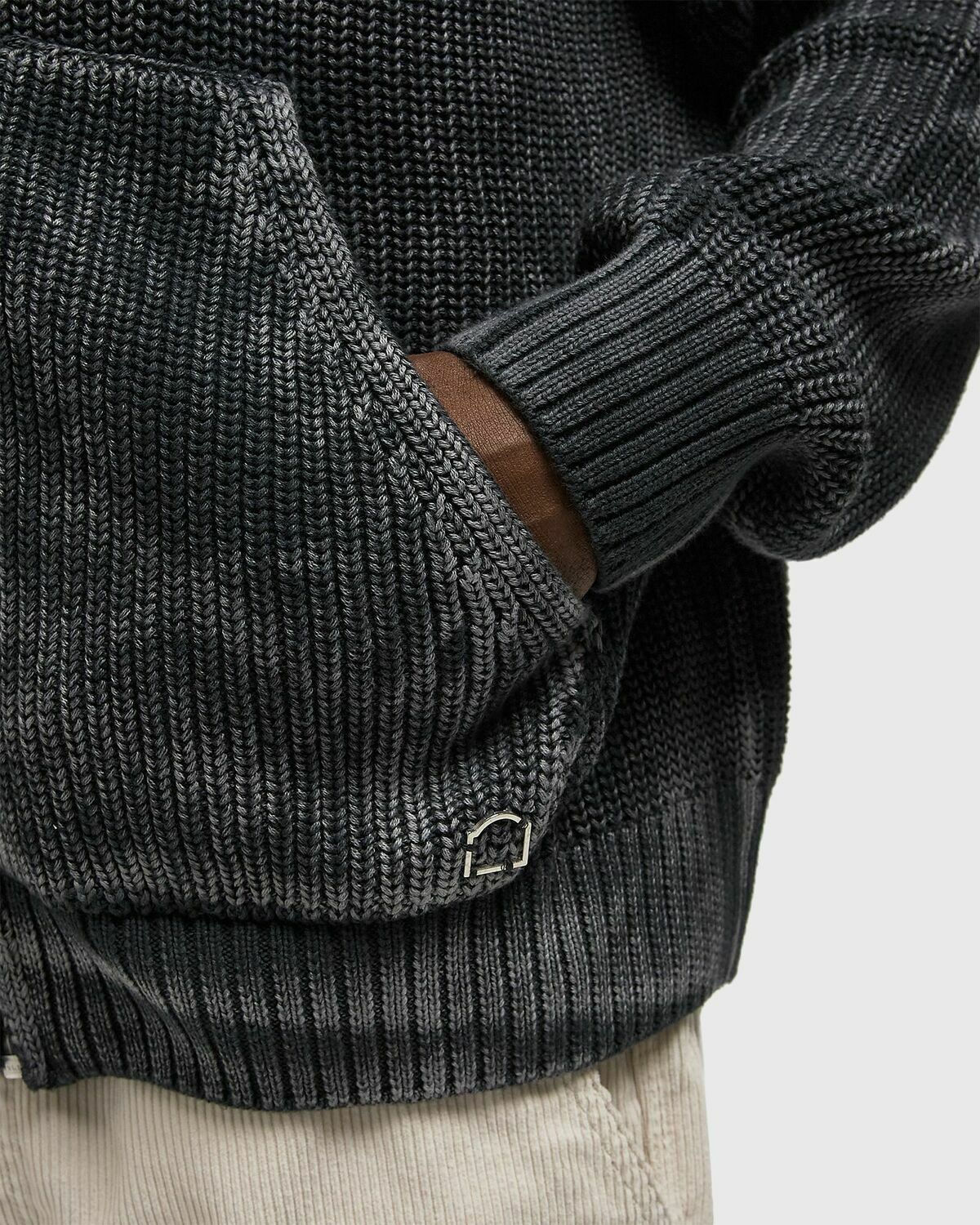 Reternity ESSENTIAL KNIT ZIP HOODIE Black Mens Hoodies/Pullover
