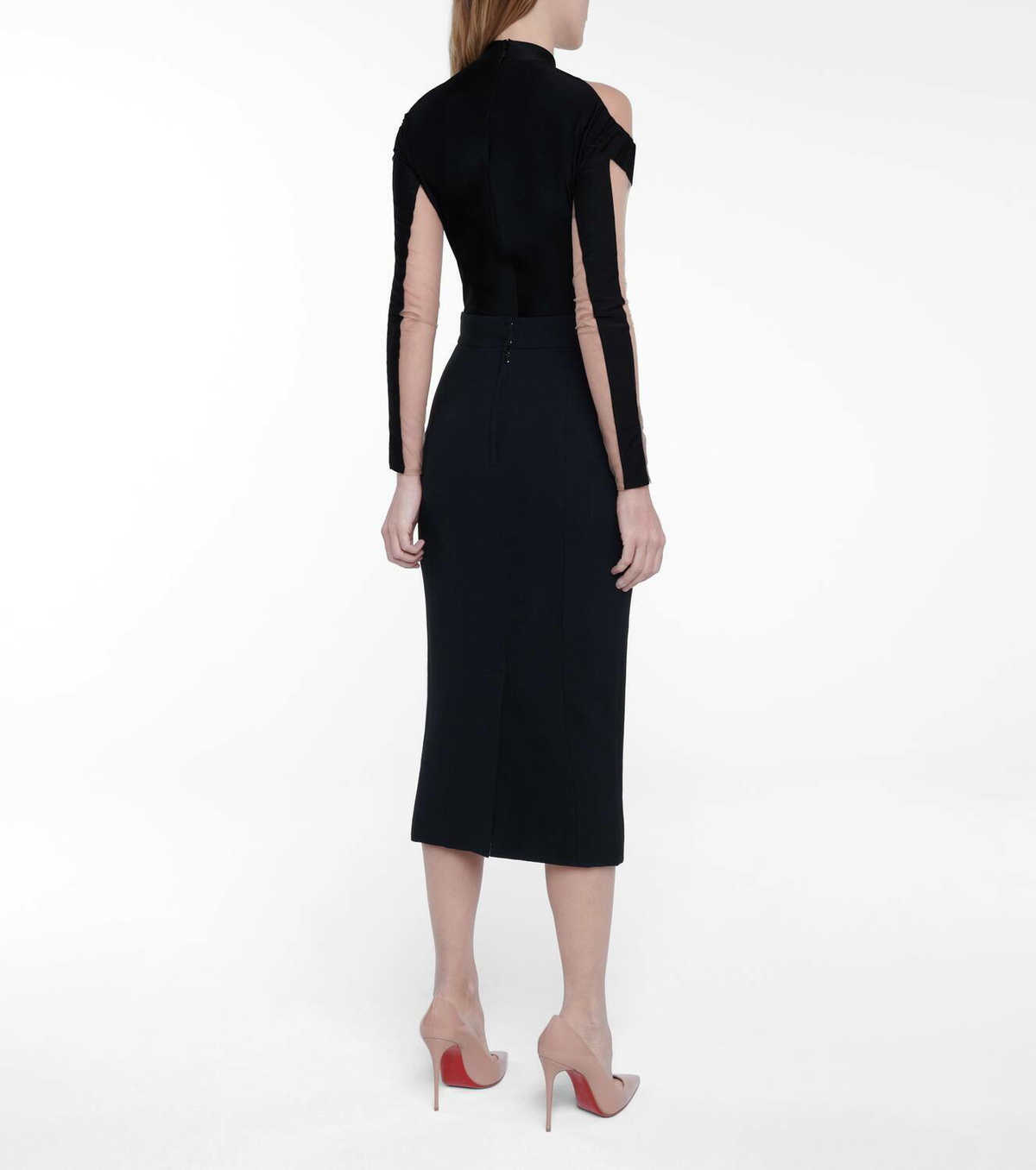 Mugler Paneled mesh bodysuit
