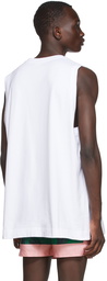 Dries Van Noten White Cotton Tank Top