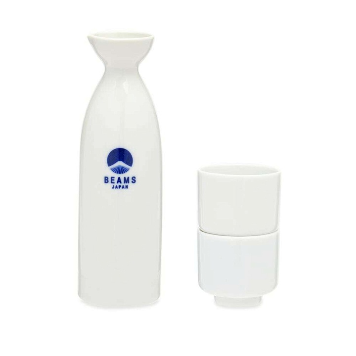 Photo: BEAMS JAPAN Sake Bottle & Cup Set in White