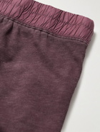 James Perse - Straight-Leg Poplin-Trimmed Supima Cotton-Jersey Drawstring Shorts - Purple