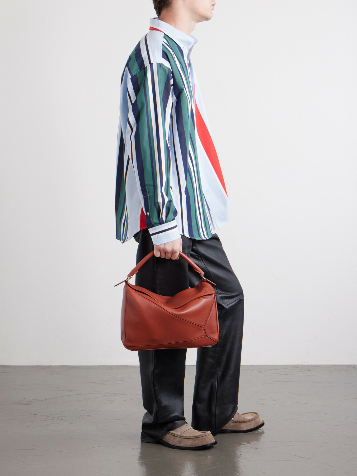 LOEWE - Puzzle Featherlight Large Leather Messenger Bag