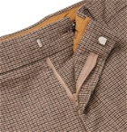 NN07 - Cade Tapered Checked Cotton-Blend Flannel Trousers - Brown