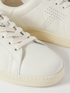 TOM FORD - Warwick Perforated Full-Grain Leather Sneakers - White