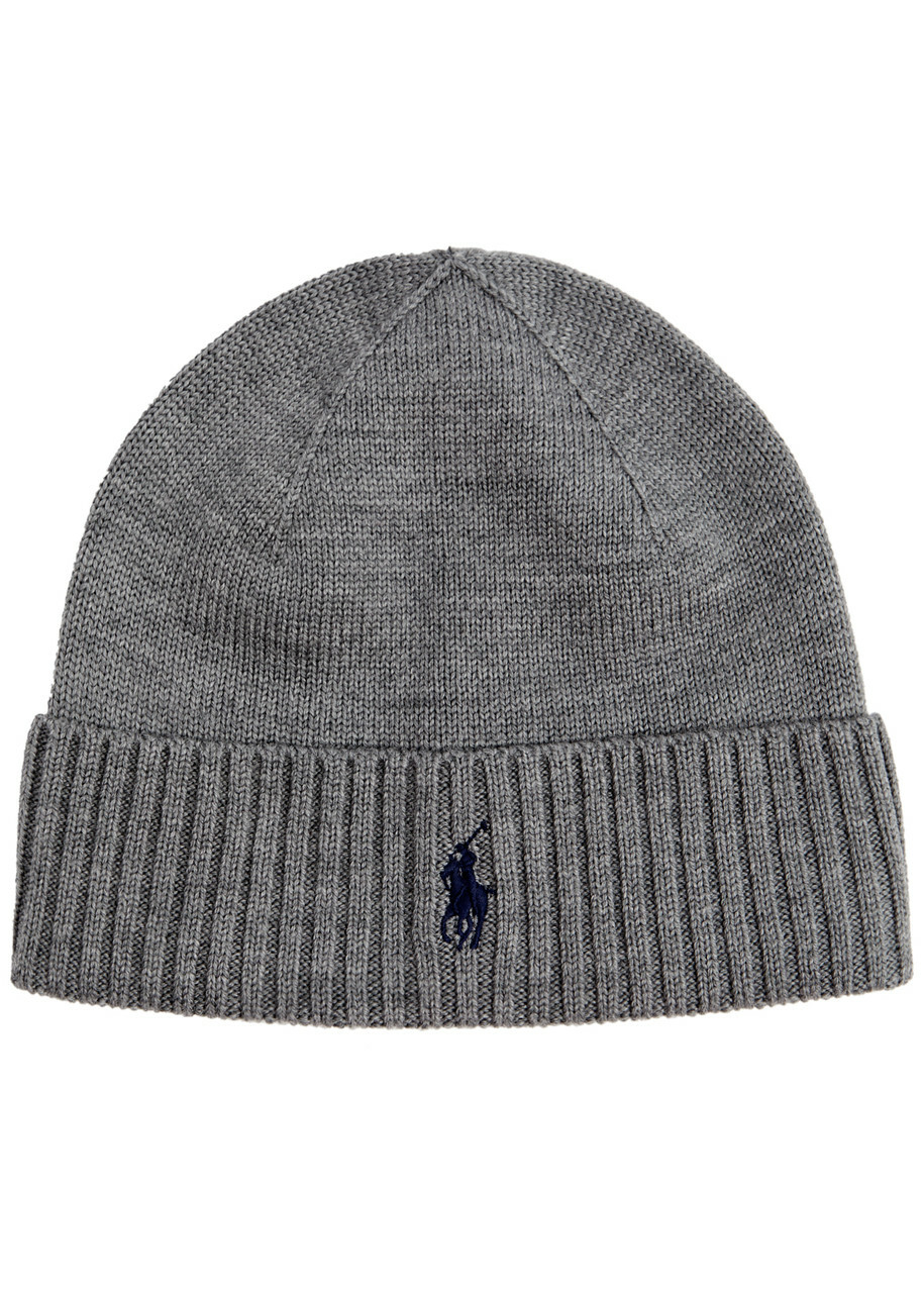 Polo Ralph Lauren Logo-embroidered Wool Beanie - Grey - One Size