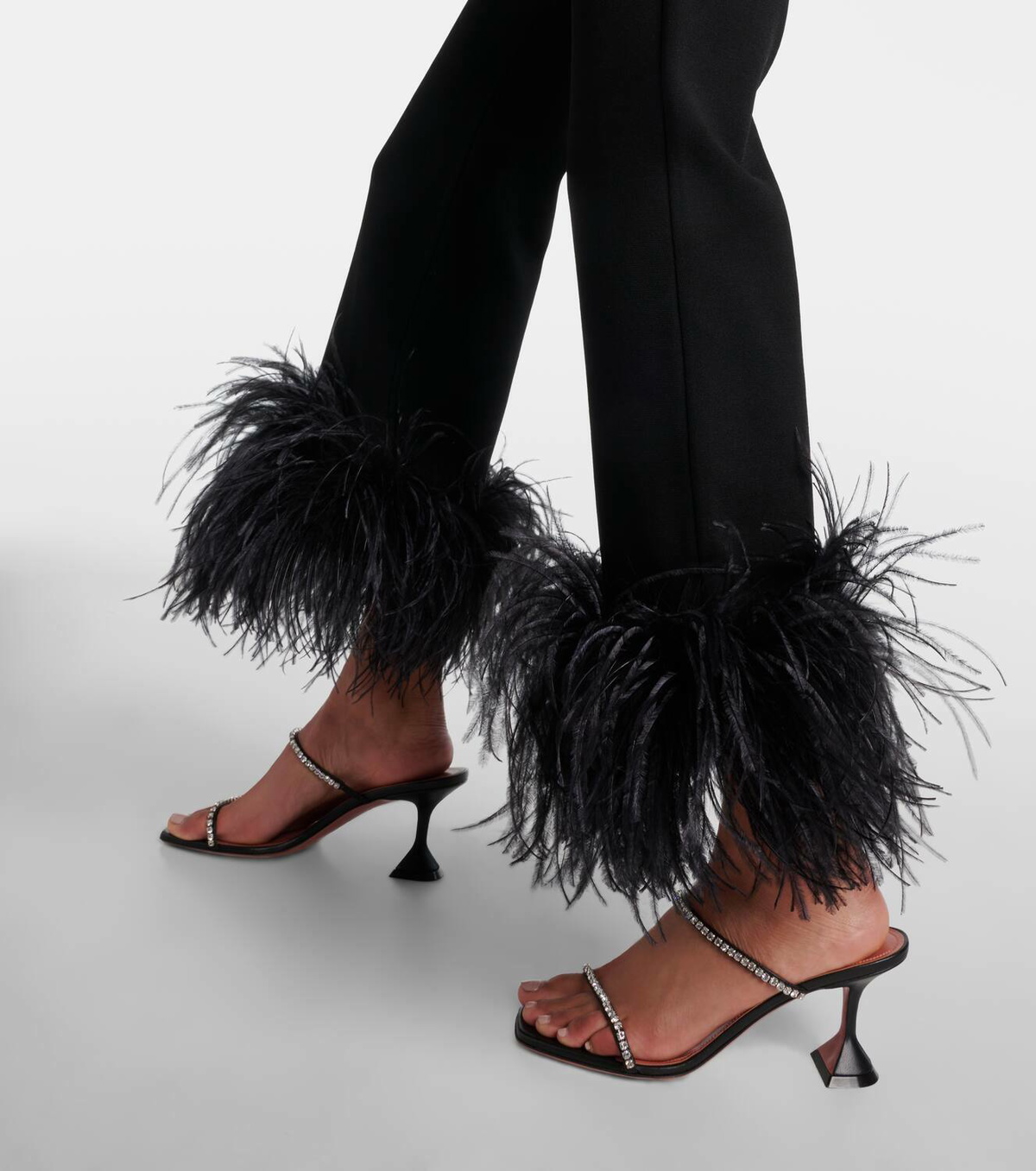 Amina Muaddi Gilda 70 embellished leather mules Amina Muaddi
