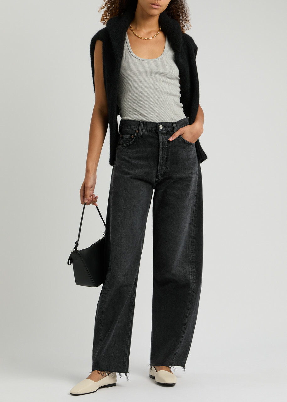 Agolde Luna Barrel-leg Jeans Black AGOLDE