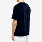Magenta Men's Velours T-Shirt in Navy