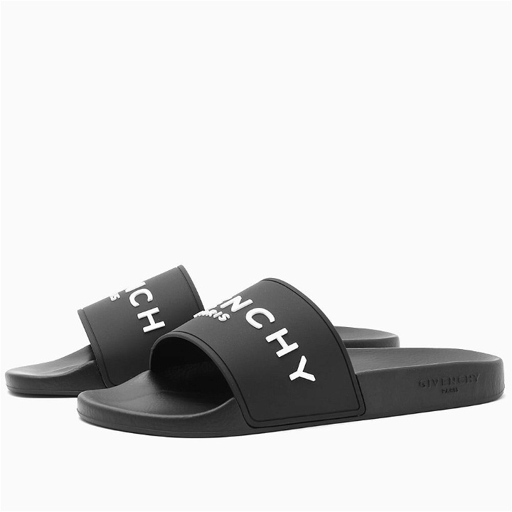 Photo: Givenchy Men's Logo Slide in Black