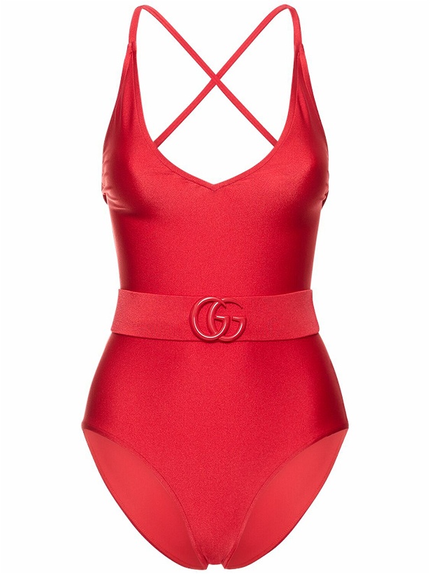 Photo: GUCCI Sparkling Stretch Jersey Swimsuit