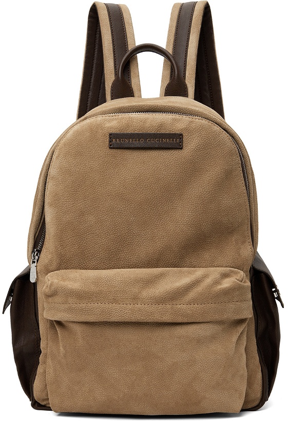 Photo: Brunello Cucinelli Brown Leather Backpack