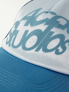 Acne Studios - Logo-Flocked Satin-Jersey and Mesh Trucker Cap