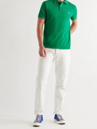 POLO RALPH LAUREN - Slim-Fit Contrast-Tipped Cotton-Piqué Polo Shirt - Green