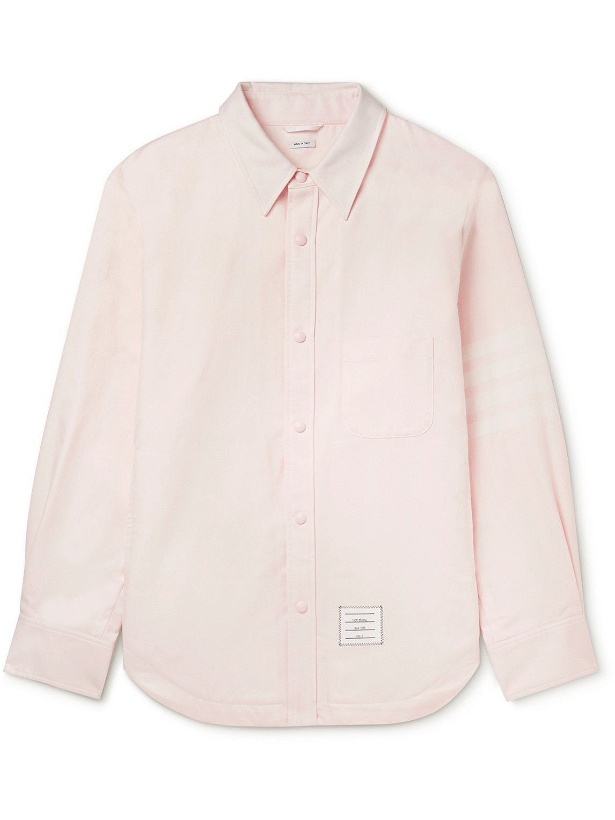 Photo: Thom Browne - Striped Cotton-Twill Overshirt - Pink