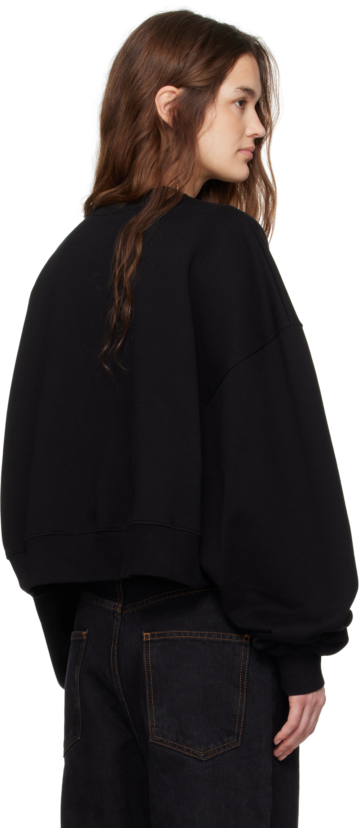 WARDROBE.NYC Black Hailey Bieber Edition HB Track Sweatshirt