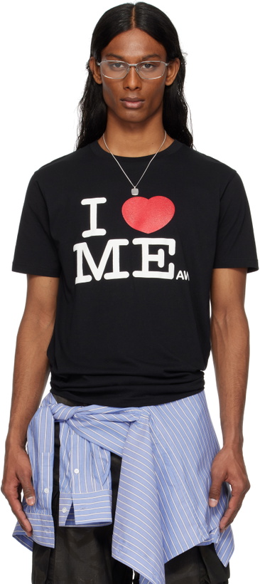 Photo: Ashley Williams SSENSE Exclusive Black 'I Heart Me' Danny T-shirt