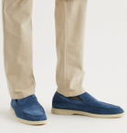 Loro Piana - Summer Walk Suede Loafers - Blue