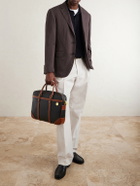 Mulberry - Heritage Leather-Trimmed Scotchgrain Briefcase