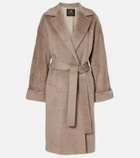 Loro Piana Maria alpaca and wool wrap coat