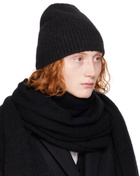 Dries Van Noten Black Alpaca & Merino Wool Beanie
