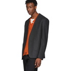 Maison Margiela Grey Collarless Blazer