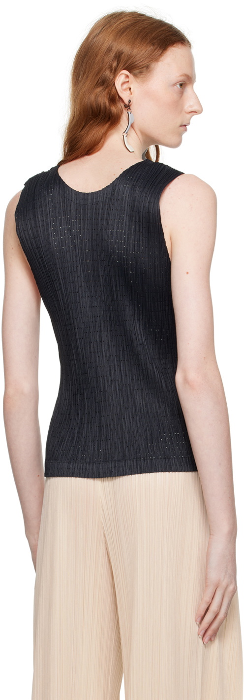 Pleats Please Issey Miyake Black Float Vest