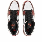 Air Jordan Men's 1 Mid SE V2 Sneakers in Black/Infrared 23/White/Sail