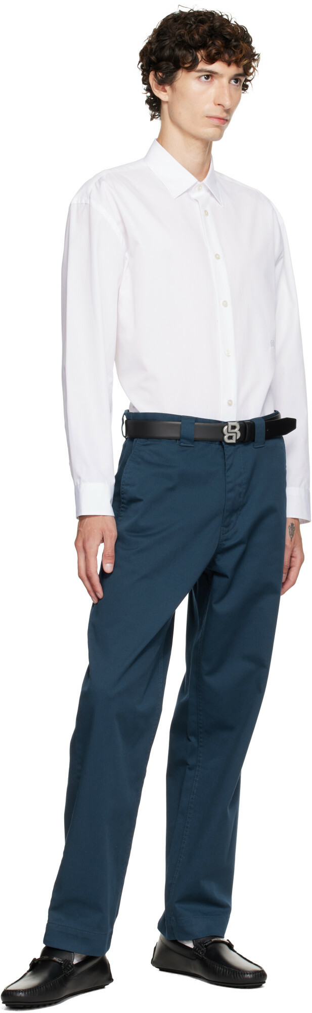 BOSS Black Double B Monogram Buckle Belt