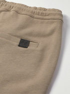 Loewe - Puzzle Leather-Trimmed Panelled Cotton-Jersey Sweatpants - Neutrals